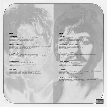 The Beatles - 1 (Double Picture Disc Set) by unknown label – LP size insert, back side
