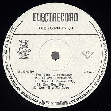 The Beatles (1) - Beatles-mania (Electrecord ELE 03897) – label, side 2