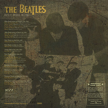 The Beatles – THIRTY WEEKS IN 1963 [Box edition] (Doxy Music DOY013) – box itself (var. 1), downside