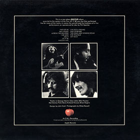 LET IT BE LP by Apple – sleeve, back side