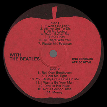 The Beatles − WITH THE BEATLES (Santa П93 00535) − label (var. 2), side 2