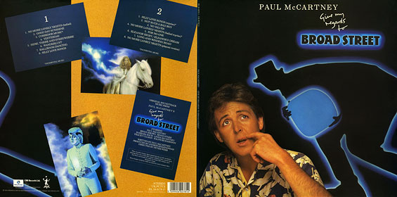 Original UK edition of <strong>GIVE MY REGARDS TO BROAD STREET</strong> LP by Parlophone – gatefold sleeve, back and front sides