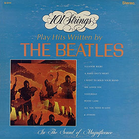 101 STRINGS PLAY MILLION SELLERS HITS WRITTEN BY THE BEATLES AND OTHER NOW WRITERS 12 inches LP by Alshire – sleeve, front side