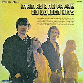 Оригинальный двойной диск-гигант, имеющий название 20 GOLDEN HITS (Dunhill / ABC Records, DSX -50145) – разворотная обложка, лицевая сторона