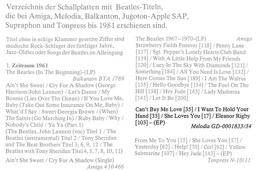 MELODIES IN DANCE RHYTHMS – fragment from discography compiled by Gottfried Schmiedel