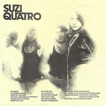 Suzi Quatro – SUZI QUATRO (Unknown label P94 RAT 30894) − обложка (вар. 1), оборотная сторона