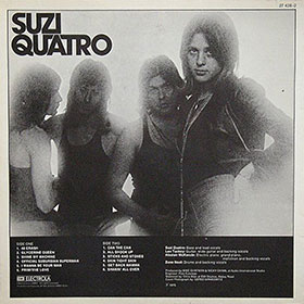 Оригинал издания альбома SUZI QUATRO певицы Сьюзи Кватро, выпущенное фирмой RAK – обложка, оборотная сторона