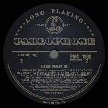 The Beatles - Please Please Me (Universal 5099963379815) – label (var. 11), back side