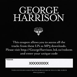 George Harrison - The Vinyl Collection (Universal 060255709027) – coupon for downloads all albums in mp3