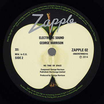 George Harrison - Electronic Sound (Universal 0602557090314) – label, side 2