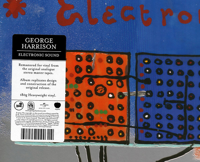 George Harrison - Electronic Sound (Universal 0602557090314) – sticker on shrink wrap separate LP which was sold outside box