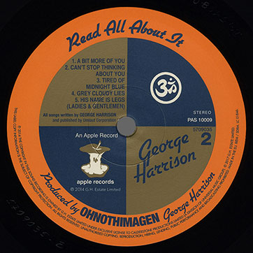 George Harrison - Extra Texture (Read All About It) (Universal 0602557090352) – label, side 2