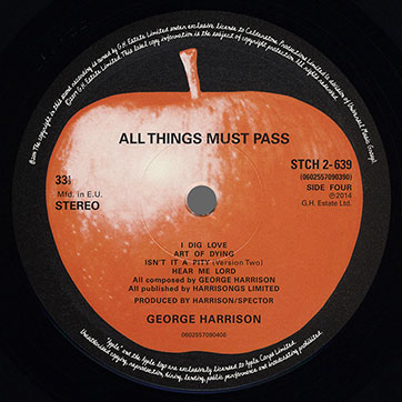 George Harrison - All Things Must Pass (Universal 0602557090406) – label, side 2 of LP 2