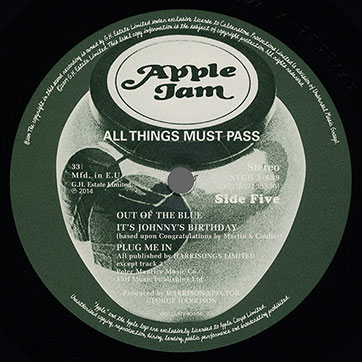 George Harrison - All Things Must Pass (Universal 0602557090406) – label, side 1 of LP 3