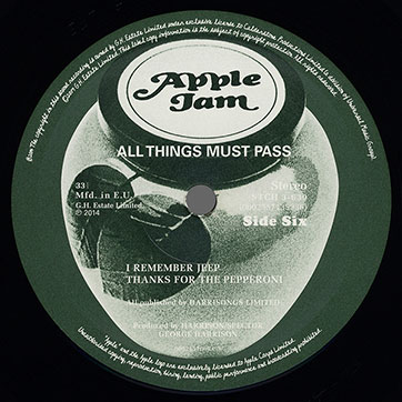 George Harrison - All Things Must Pass (Universal 0602557090406) – label, side 2 of LP 3