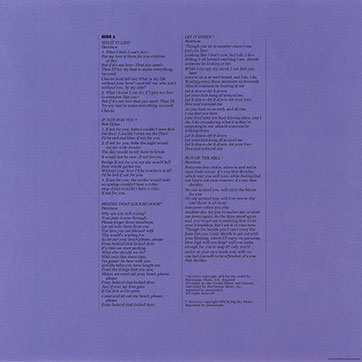 George Harrison - All Things Must Pass (Universal 0602557090406) – inner sleeve of LP 1, back side