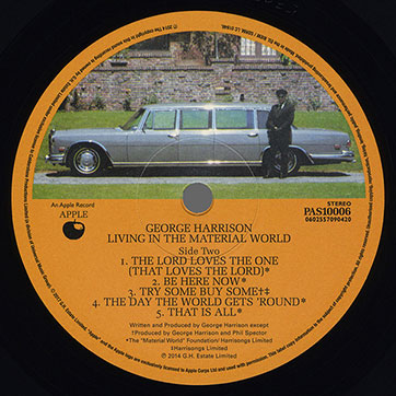 George Harrison - Living In The Material World (Universal 0602557090420) – label, side 2