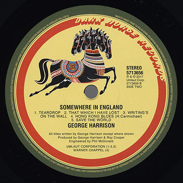 George Harrison - Somewhere In England (Universal 0602557136562) – label, side 2