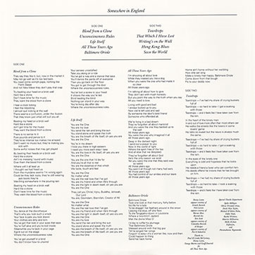 George Harrison - Somewhere In England (Universal 0602557136562) – inner sleeve, front side