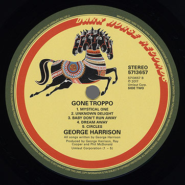 George Harrison - Gone Troppo (Universal 0602557136579) – label, side 2