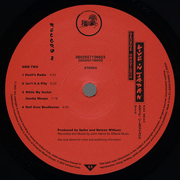 George Harrison - WONDERWALL MUSIC (Universal 5709030) – label of record 2, side 2