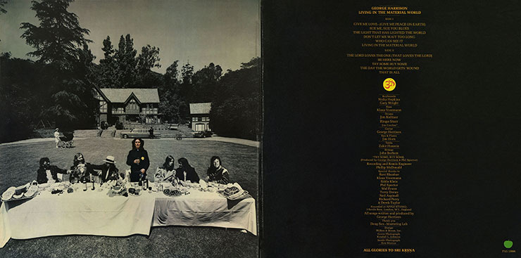 George Harrison - LIVING IN THE MATERIAL WORLD (Apple PAS 10006) – gatefold cover, inside