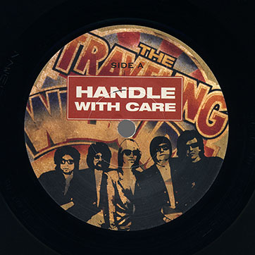 Traveling Wilburys - Handle With Care (Wilbury/Rhino RHI7-198908) – label, side 1
