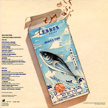 John Lennon / Plastic Ono Band - Shaved Fish (Apple PCS 7173) − cover, back side