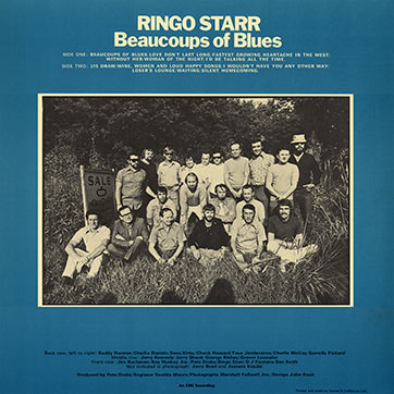Ringo Starr - BEAUCOUPS OF BLUES (Apple PAS 10002) - gatefold cover (var. 2), back side