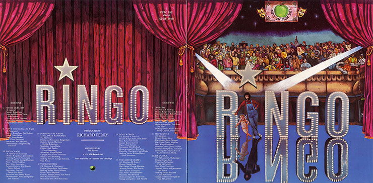 Ringo Starr - RINGO (Apple Records PCTC 252) – gatefold cover, back and front sides