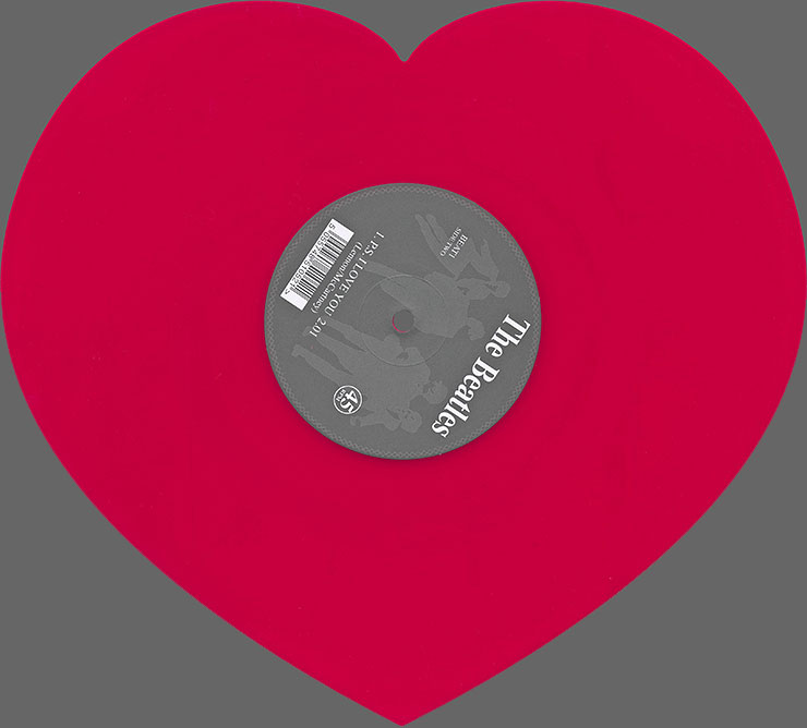 The Beatles Love Me Do (Mischief Music BEAT1) red colored heart shaped single - side 2