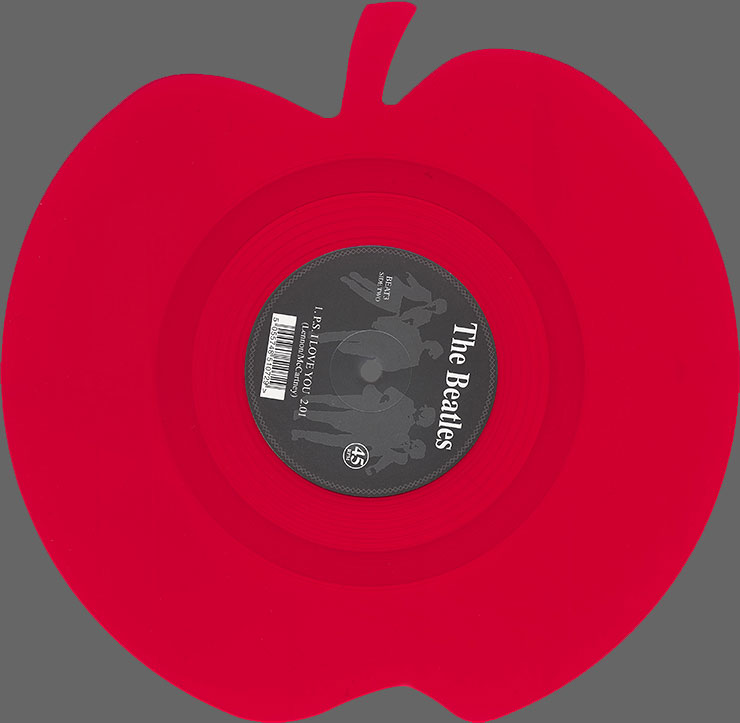 The Beatles Love Me Do (Mischief Music BEAT3) red colored apple shaped single - side 2