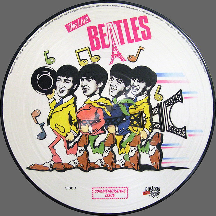 The Beatles Live at PALAIS DES SPORTS Paris - June 20, 1965 (Bulldog Records BGP 901) – picture disc, front side