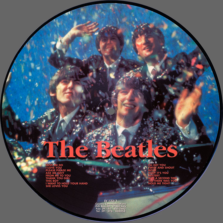The Beatles - Thank Your Lucky Stars (Cosmic Communications LV 123) double picture disc set – PD 1, side B