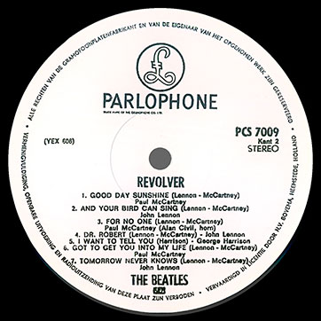 The Beatles – THE ALTERNATE REVOLVER (Parlophone (Fake) PCS 7009) – white label, side 2