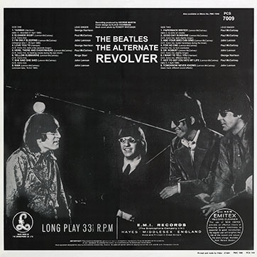 The Beatles – THE ALTERNATE REVOLVER (Parlophone (Fake) PCS 7009) – cover, back side