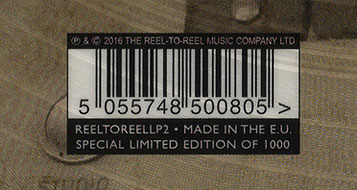 The Beatles - Reel-To-Reel Outtakes 1963 (Reel-To-Reel Music Company REELTOREELLP5) − picture Disc, side 2 (fragment with bar code)
