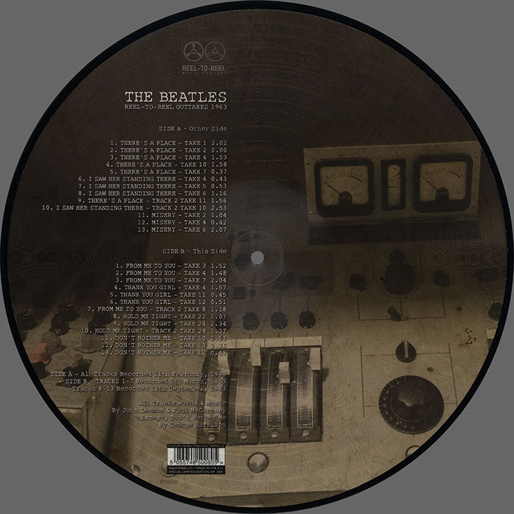 The Beatles - Reel-To-Reel Outtakes 1963 (Reel-To-Reel Music Company REELTOREELLP2) – picture disc, side 2