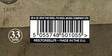 The Beatles - Reel-To-Reel Outtakes 1963 (Reel-To-Reel Music Company REELTOREELLP5) − sleeve, back side (fragment of right lower corner)