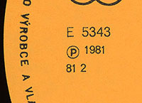 The Beatles - Beatles 62-65 (Supraphon 1113 2957) – label, side 1 (fragment) with the date of publication