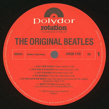 THE BEATLES IN HAMBURG (Polydor 2428 115) – label (Var. 1a), side 1