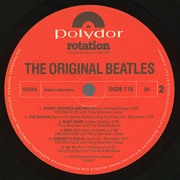 THE BEATLES IN HAMBURG (Polydor 2428 115) – label (Var. 1a), side 2