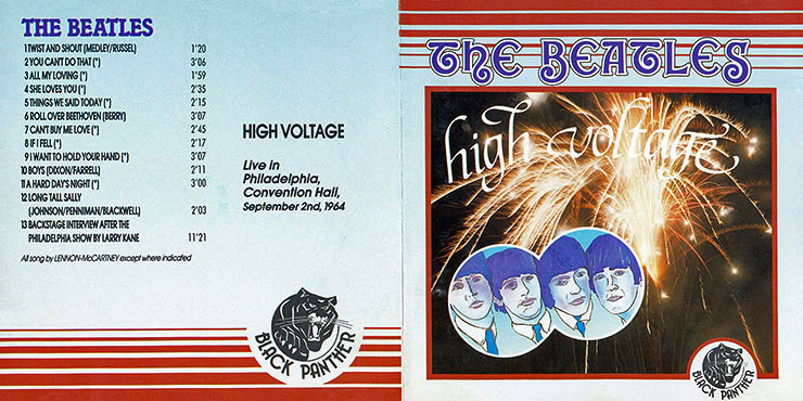 The Beatles - High Voltage by Black Panther (BPCD 045) – gatefold front CD insert (in and outside of double folds)