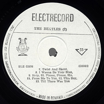The Beatles (1) - High Voltage (Electrecord ELE 03898) – label, side 2