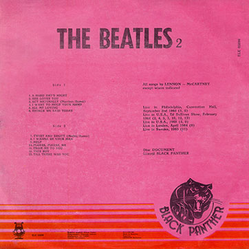 The Beatles (1) - High Voltage (Electrecord ELE 03898) – cover, back side