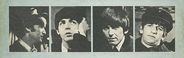 A HARD DAY'S NIGHT (2LP-set) by Melodiya – fragment of var. 1 of the back side of the gatefold sleeve with
photos of the band members placed correctly – as on the original edition