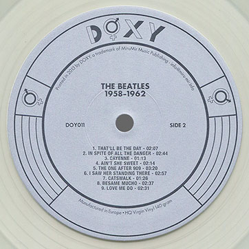 The Beatles – 1958-1962 [Box edition] (MiruMir Music Publishing / Doxy DOY011) – label, side 2