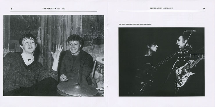 The Beatles – 1958-1962 [Box edition] (MiruMir Music Publishing / Doxy DOY011) - booklet, pages 8-9