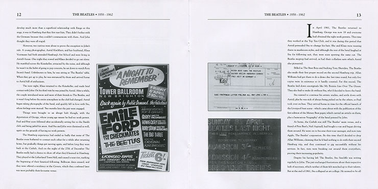 The Beatles – 1958-1962 [Box edition] (MiruMir Music Publishing / Doxy DOY011) - booklet, pages 12-13
