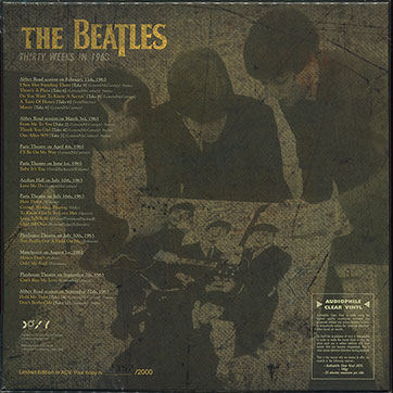 The Beatles – THIRTY WEEKS IN 1963 [Box edition] (Doxy Music DOY013) – sealed box edition (var. 1), back side